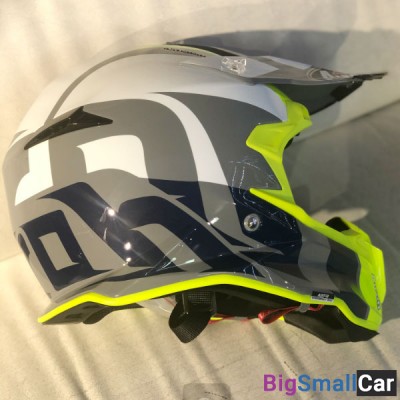 Шлем AIROH Terminator Open Vision SHOOT yellow/blue XL TOVS